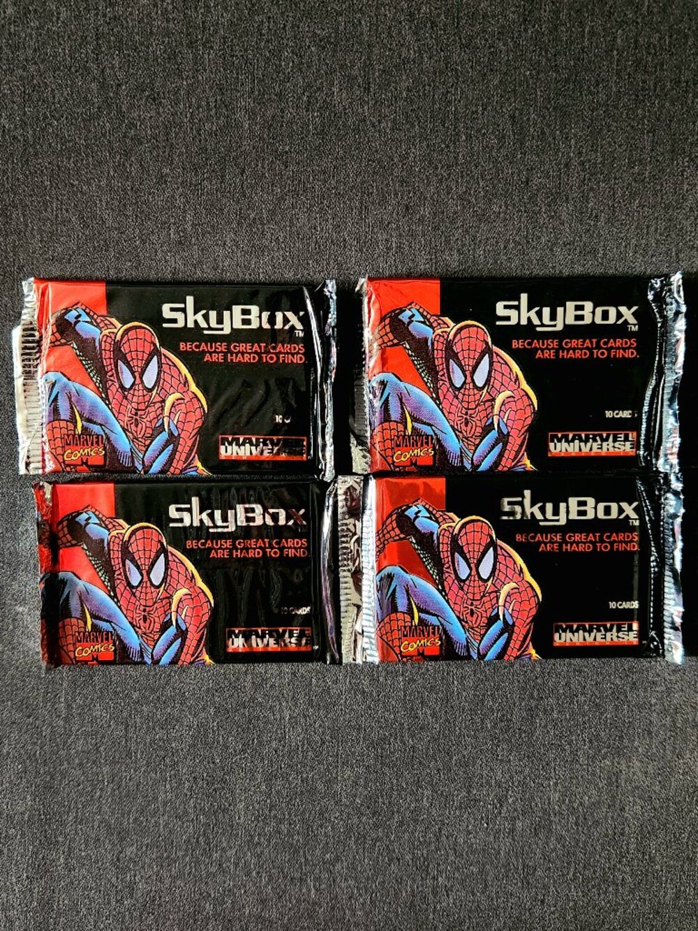 SkyBox Marvel Universe Cards | 1993 Sealed Packs | Spider-Man Wrapper